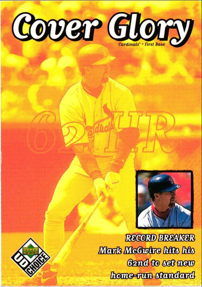 1999 UD Choice Cover Glory Mark McGwire