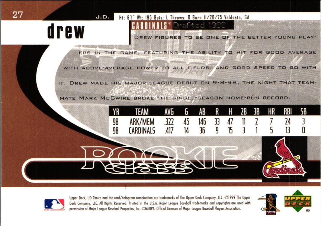 1999 Upper Deck J.D. Drew