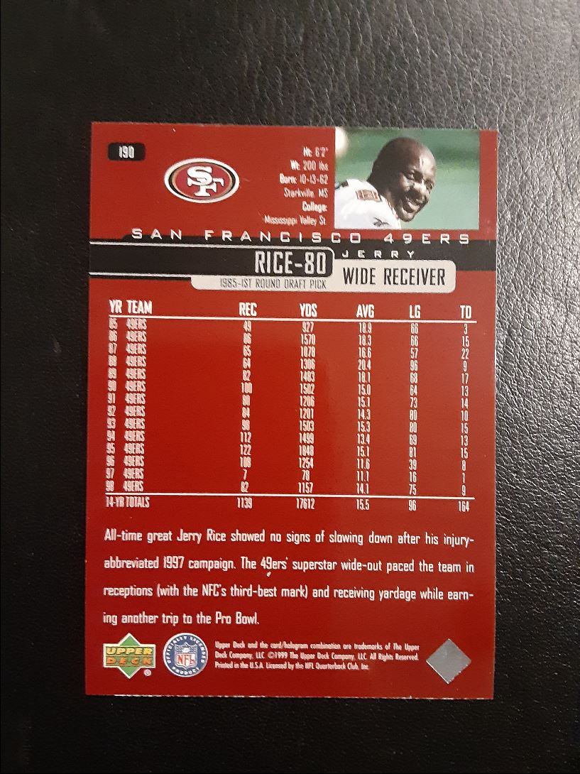 1999 Upper Deck Jerry Rice