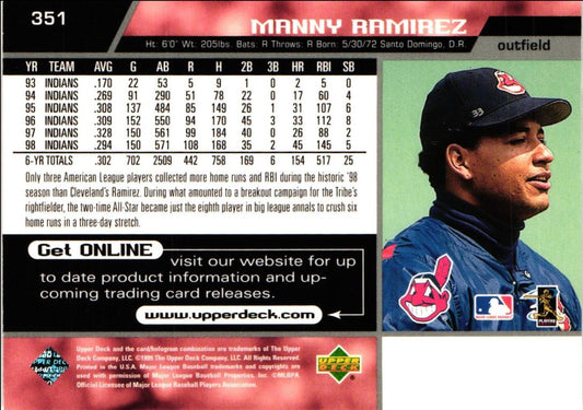 1999 Upper Deck Manny Ramirez