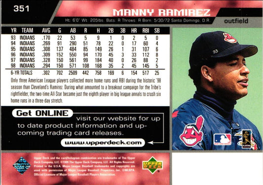 1999 Upper Deck Manny Ramirez