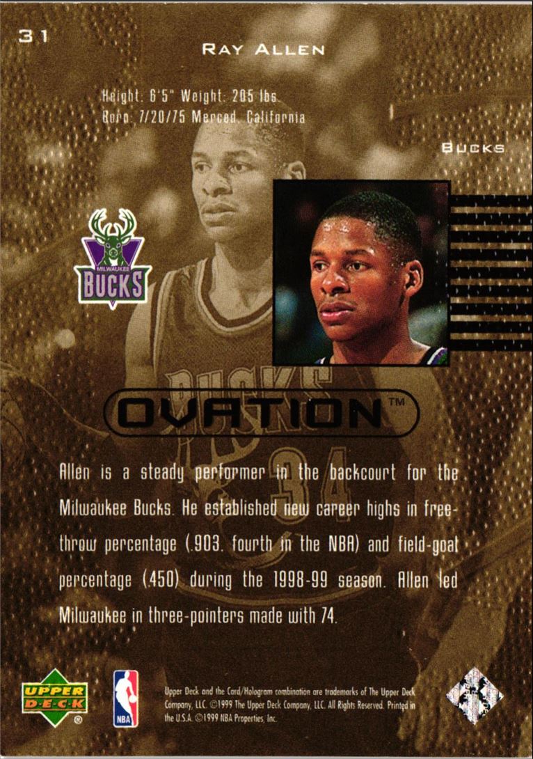 1999 Upper Deck HoloGrFX Ray Allen