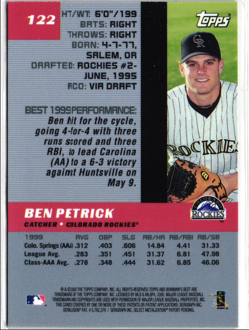 2000 Bowman's Best Ben Petrick