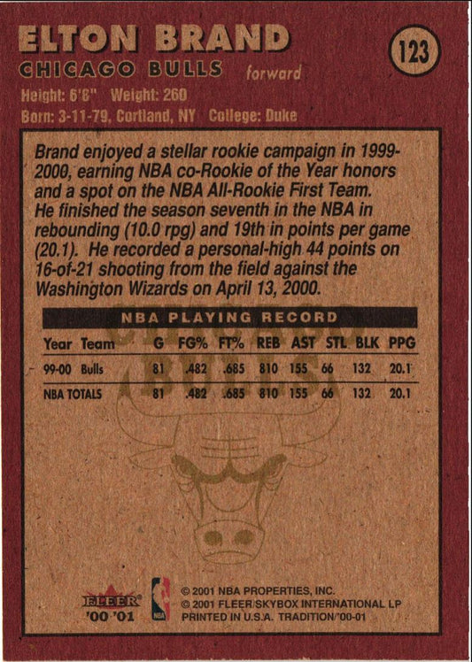 2000 Fleer Tradition Elton Brand