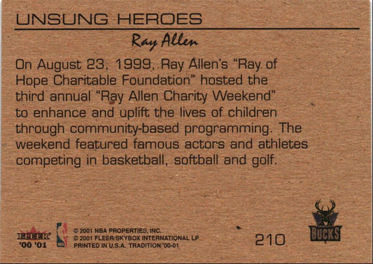 2000 Fleer Tradition Ray Allen