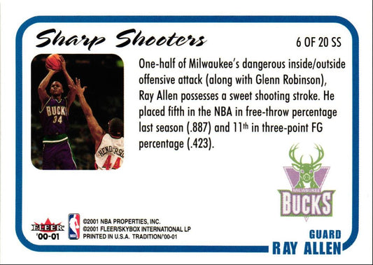 2000 Fleer Tradition Sharpshooters Ray Allen