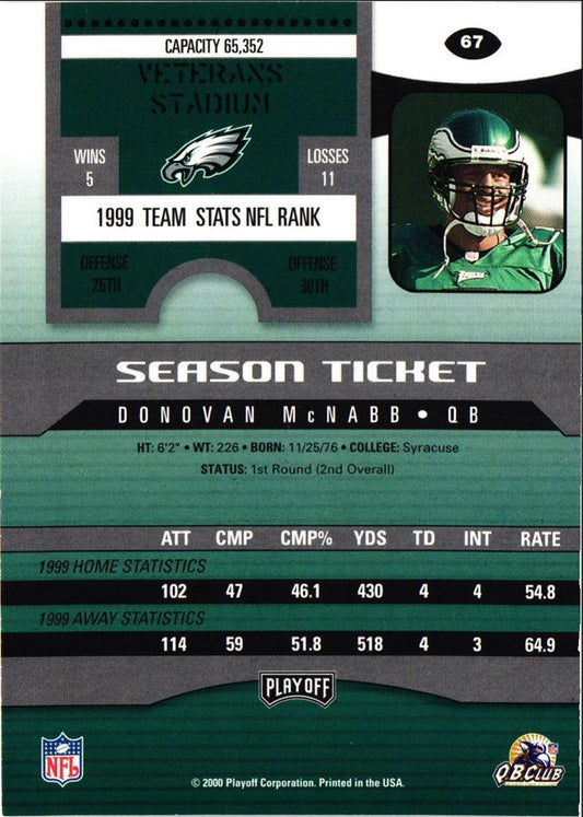 2000 Playoff Contenders Donovan McNabb