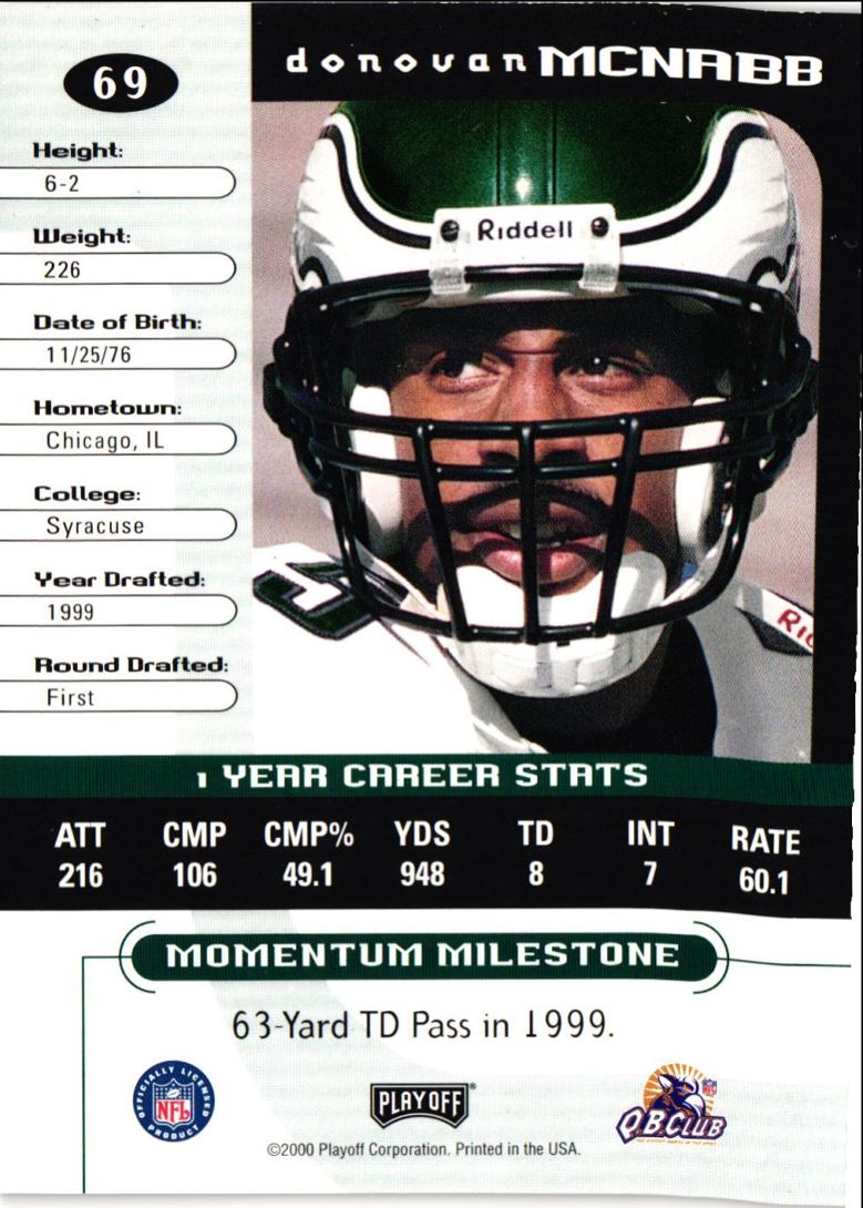 2000 Playoff Momentum Donovan McNabb