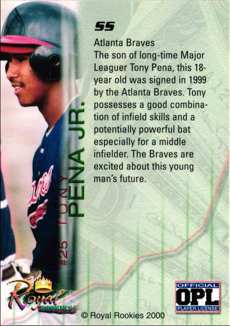 2000 Royal Rookies Futures Tony Pena Jr.