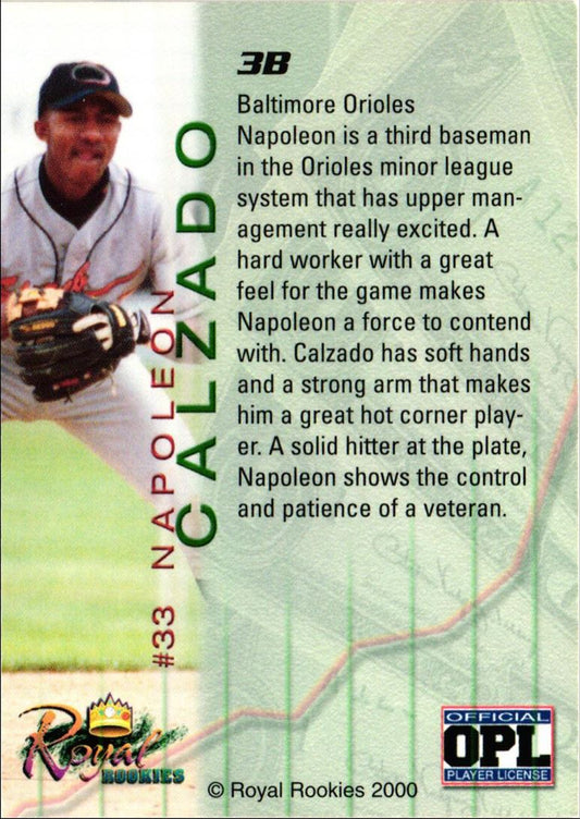 2000 Royal Rookies Futures Napoleon Calzado