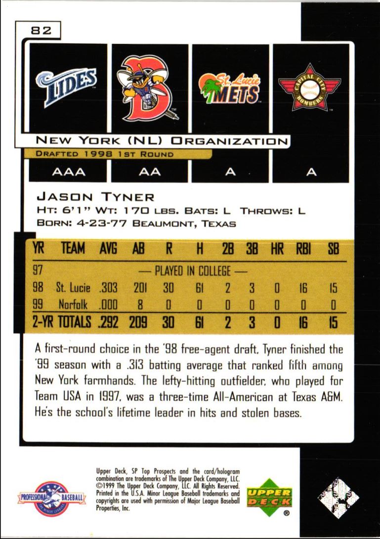 2000 SP Top Prospects Jason Tyner