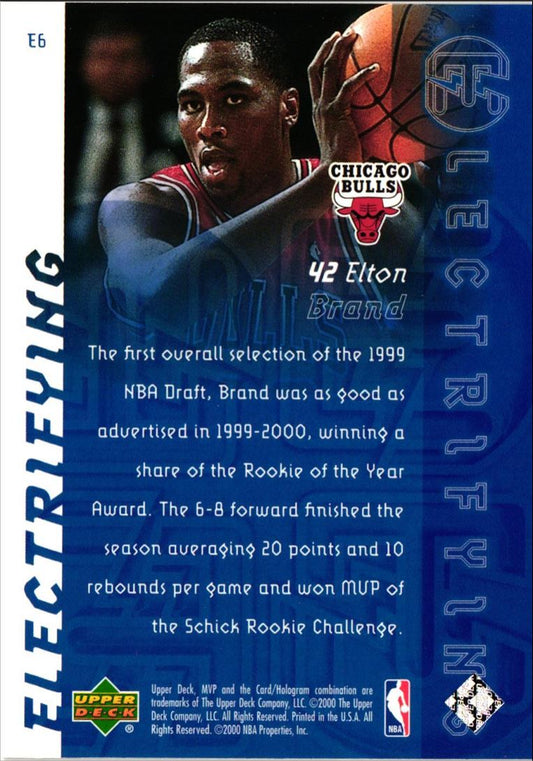 2000 Upper Deck MVP Electrifying Elton Brand