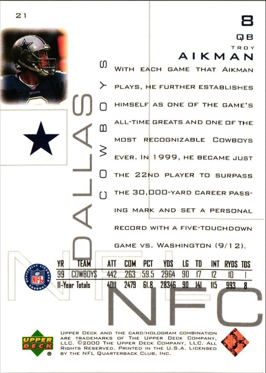 2000 Upper Deck Pros & Prospects Troy Aikman