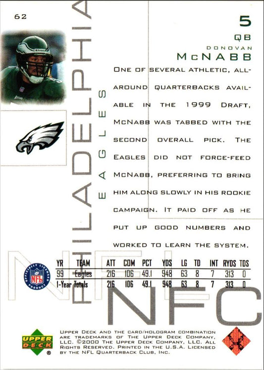 2000 Upper Deck Pros & Prospects Donovan McNabb