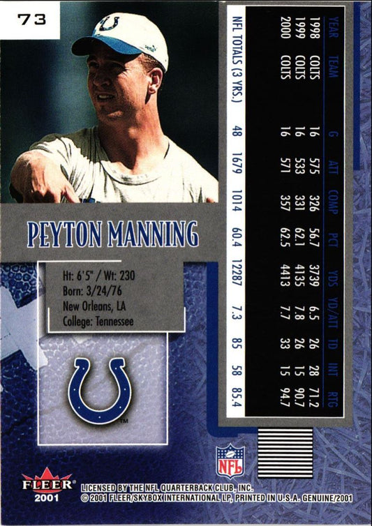 2001 Fleer Genuine Peyton Manning