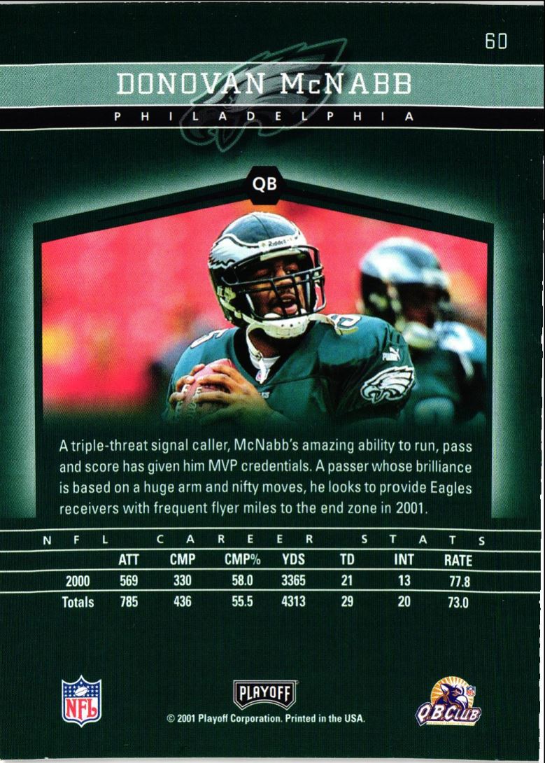 2001 Playoff Honors Donovan McNabb