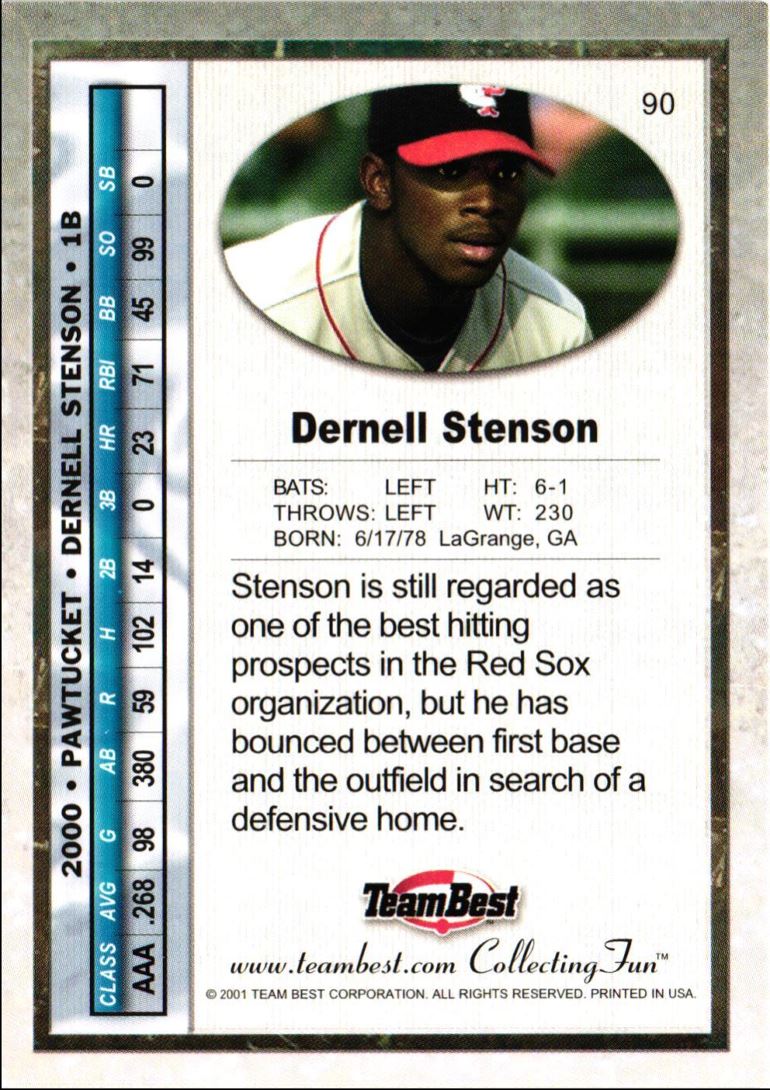 2001 Team Best Dernell Stenson