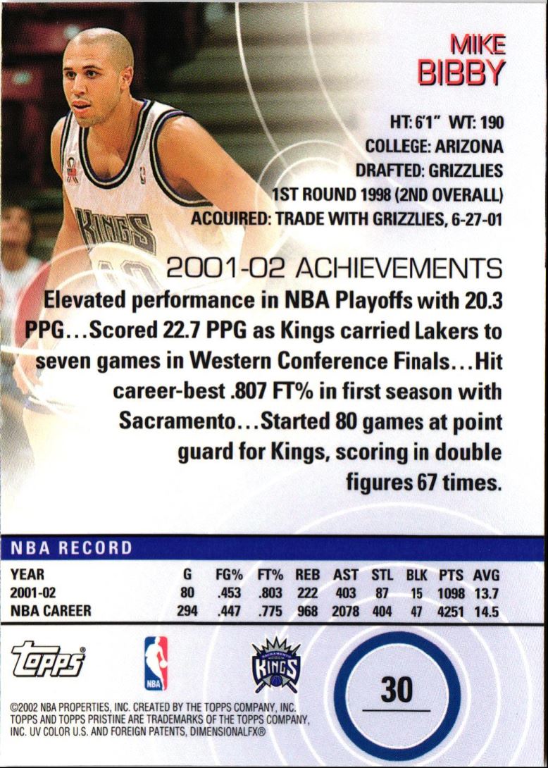 2001 Topps Mike Bibby