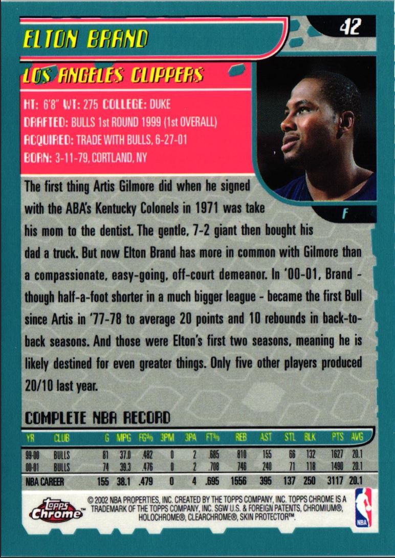 2001 Topps Elton Brand