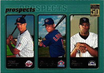 2001 Topps Michael Cuddyer/Joe Lawrence/Choo Freeman