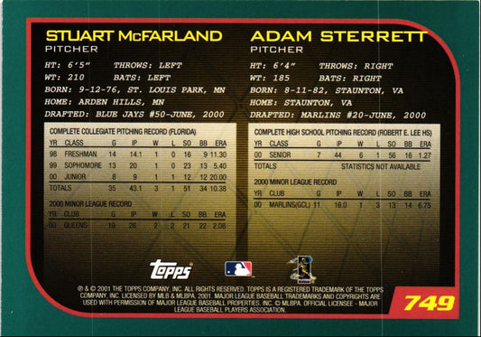 2001 Topps Stuart McFarland/Adam Sterrett