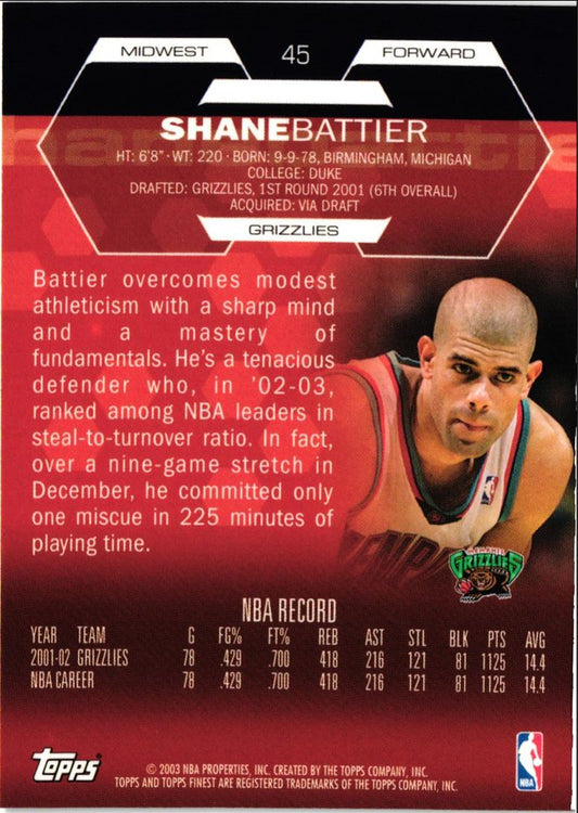 2002 Finest Shane Battier