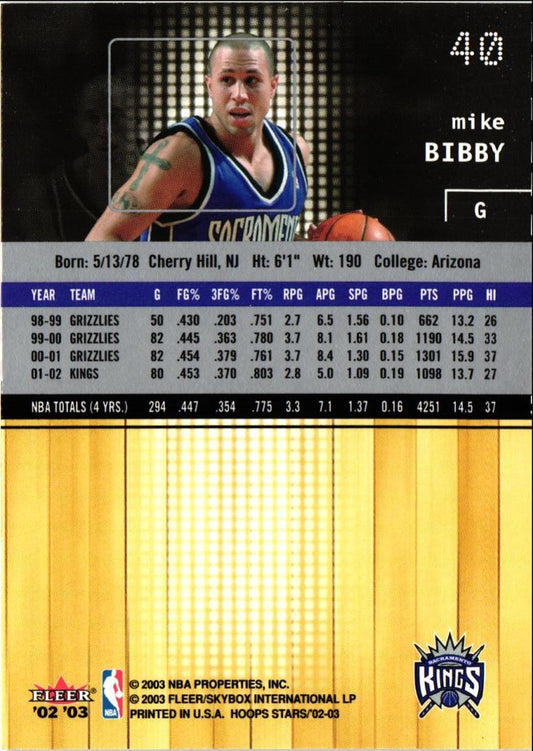 2002 Hoops Stars Mike Bibby