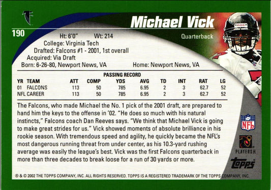 2002 Topps Michael Vick