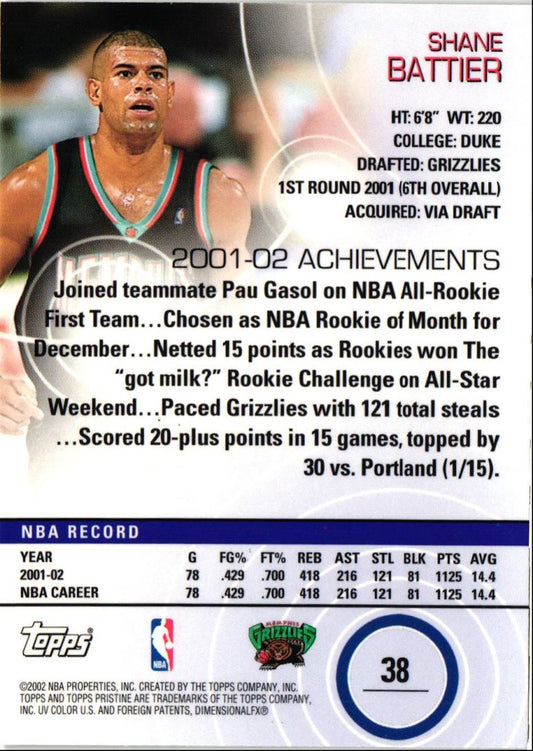 2002 Topps Pristine Shane Battier