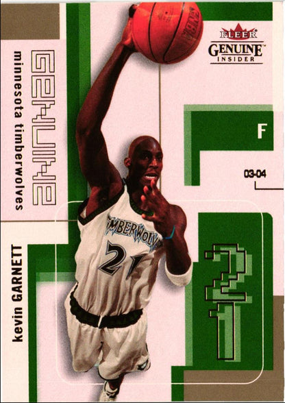 2003 Fleer Genuine Insider Kevin Garnett