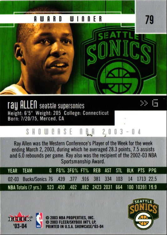 2003 Fleer Showcase Ray Allen