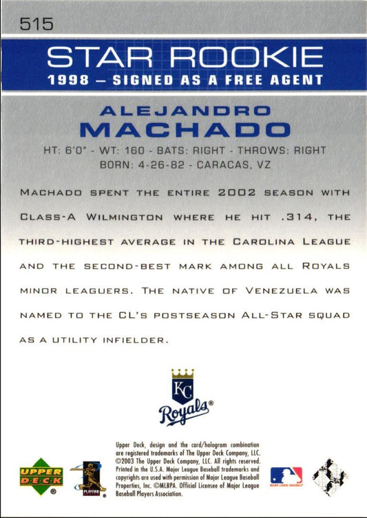 2003 Upper Deck Alejandro Machado