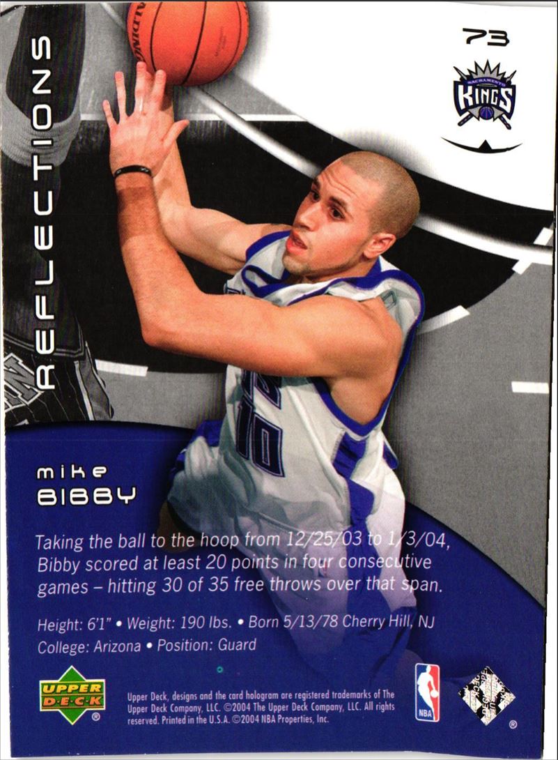 2003 Upper Deck Triple Dimensions Reflections Mike Bibby