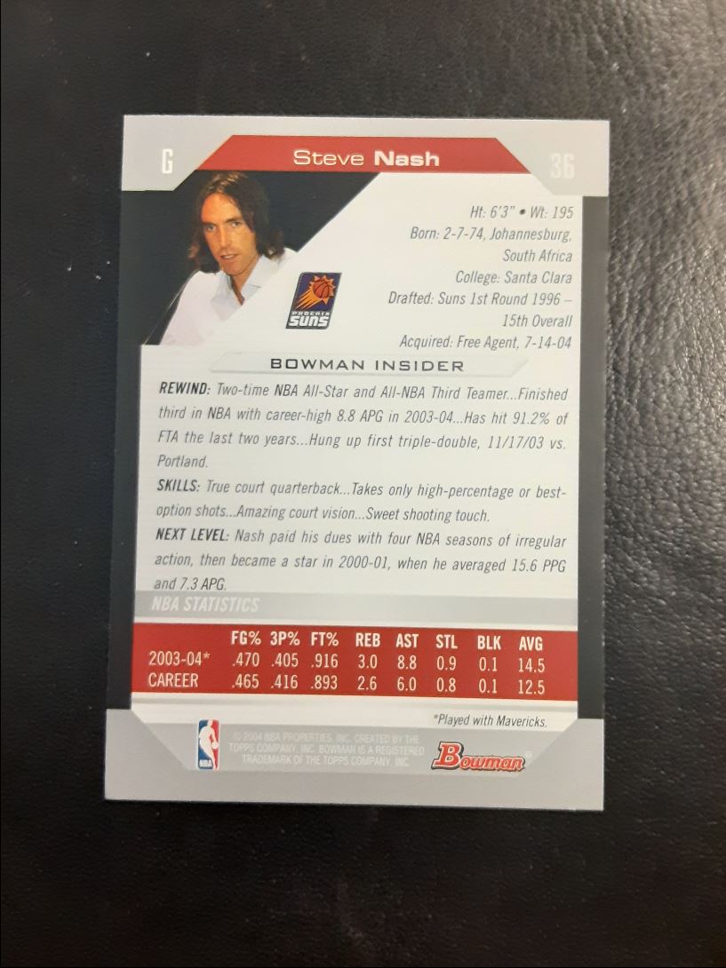 2004 Bowman Steve Nash