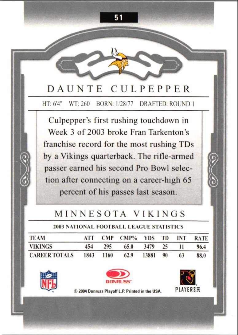 2004 Donruss Classics Daunte Culpepper