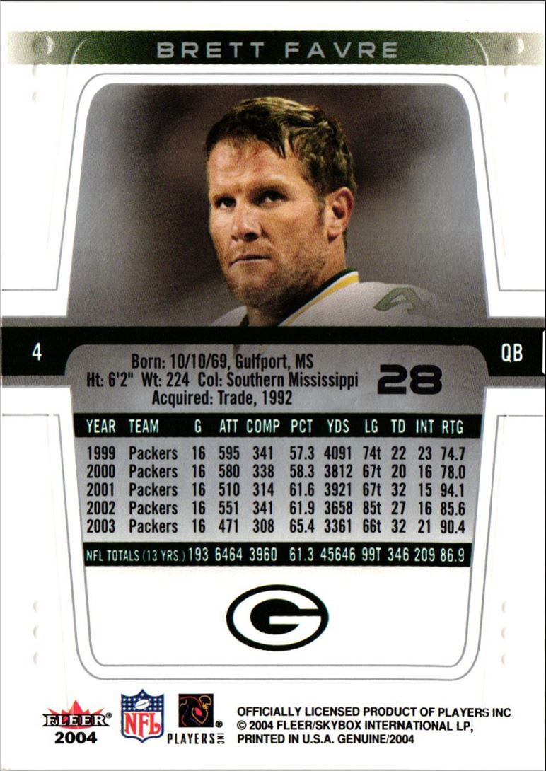 2004 Fleer Genuine Brett Favre