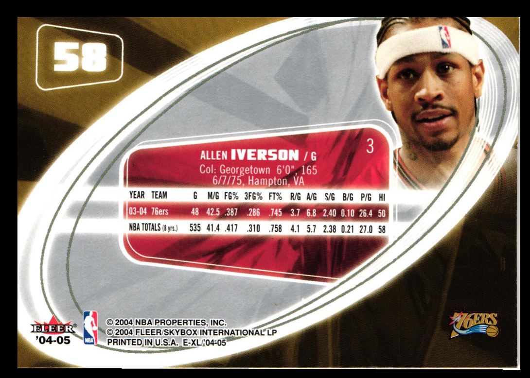 2004 SkyBox E-XL Allen Iverson