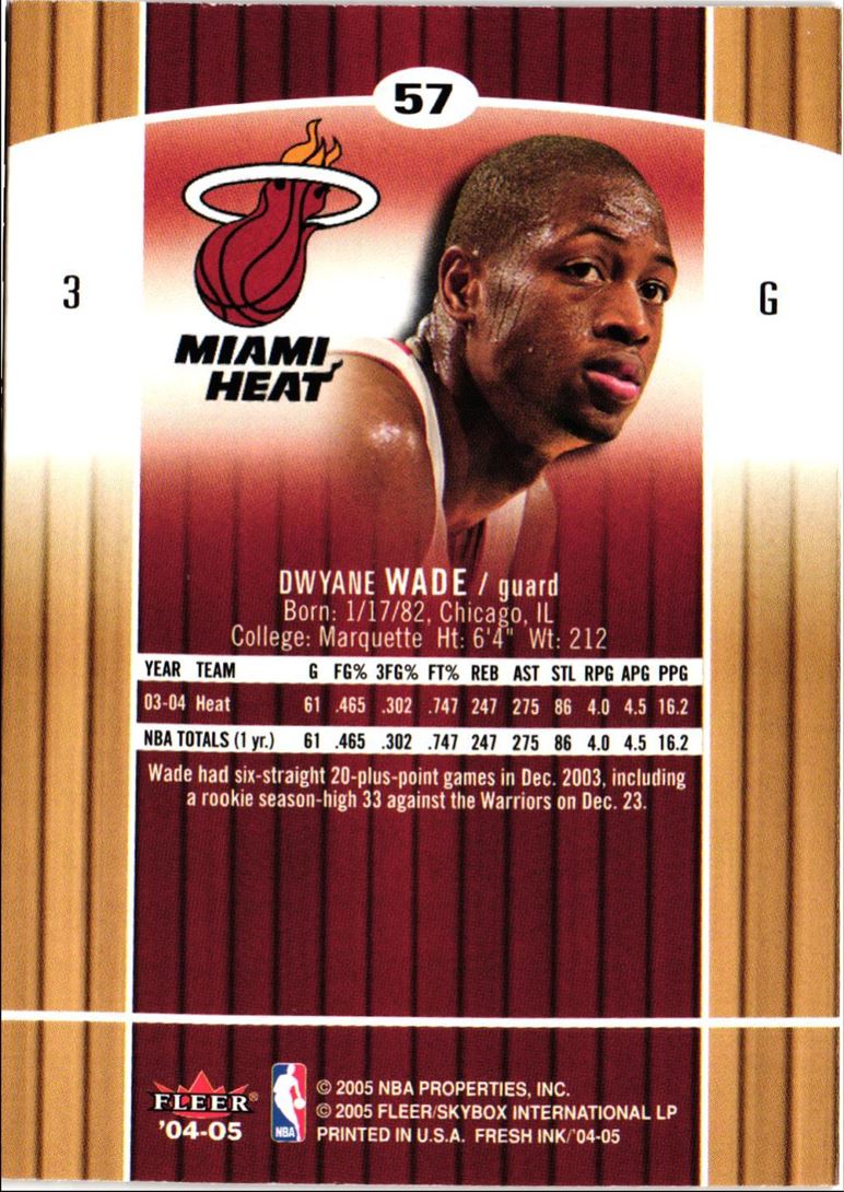 2004 Skybox Fresh Ink Dwyane Wade