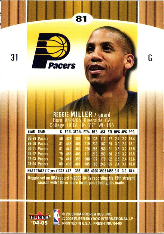 2004 Skybox Fresh Ink Reggie Miller