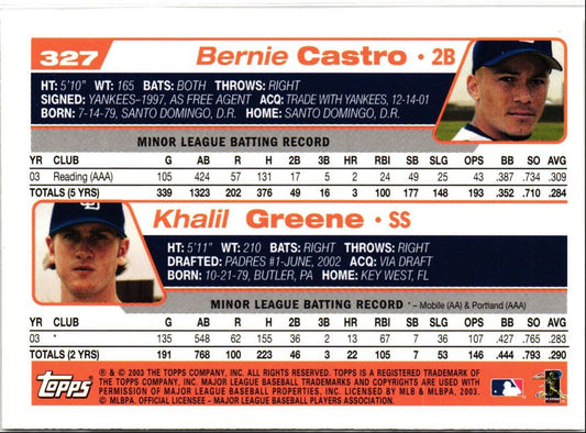 2004 Topps Bernie Castro/Khalil Greene