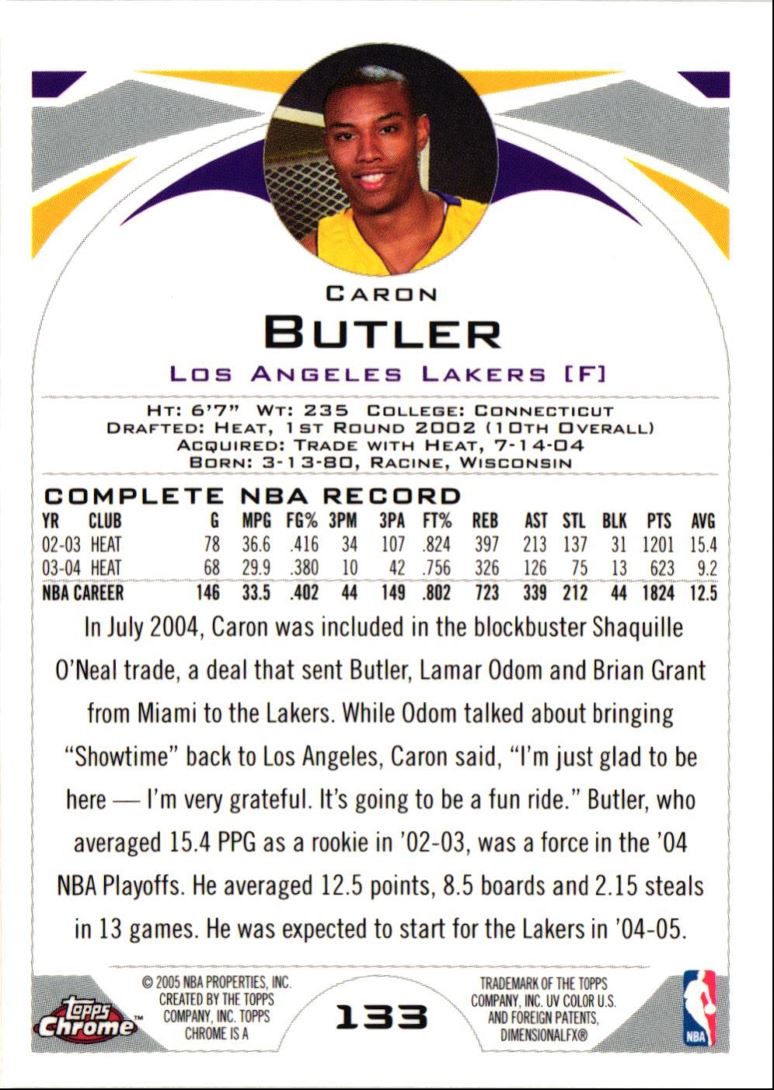 2004 Topps Chrome Caron Butler