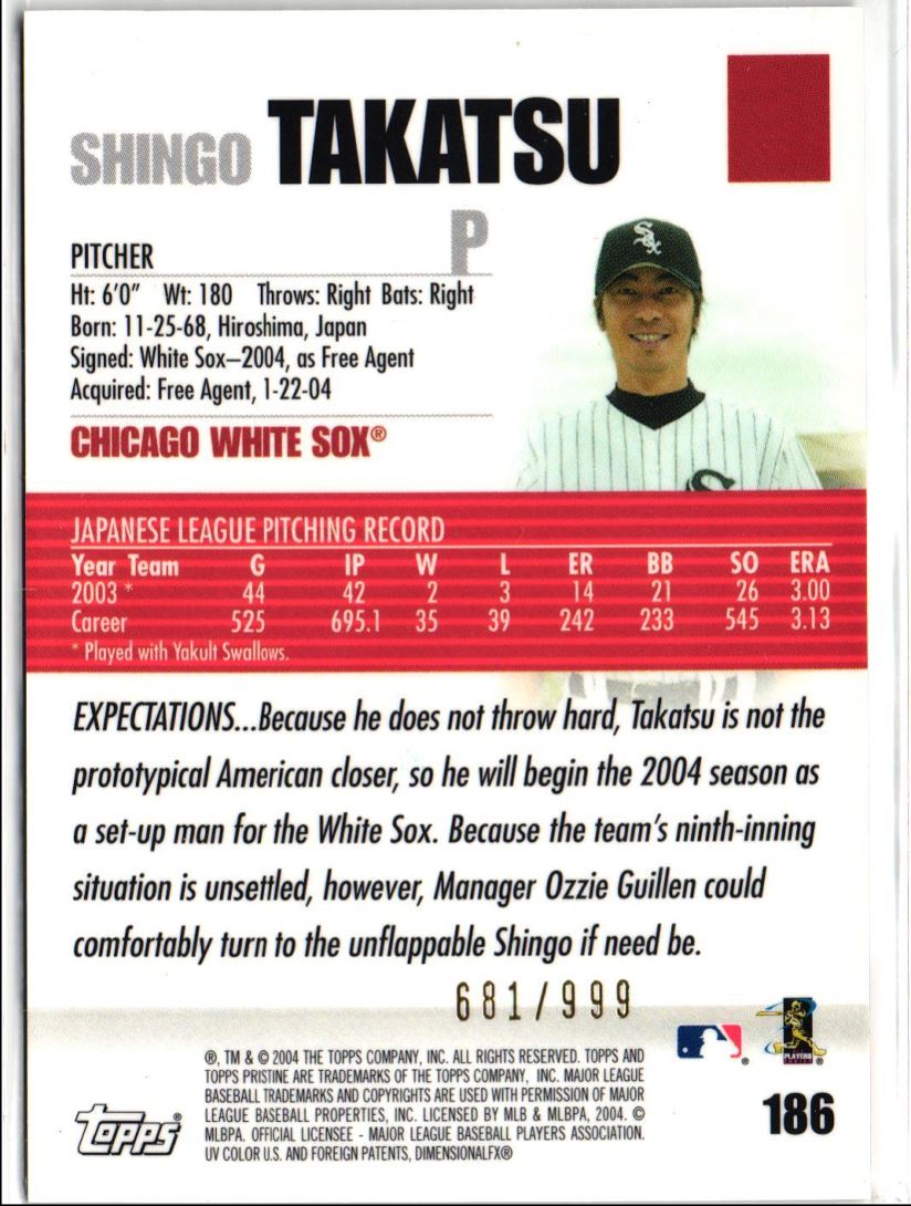 2004 Topps Pristine Shingo Takatsu