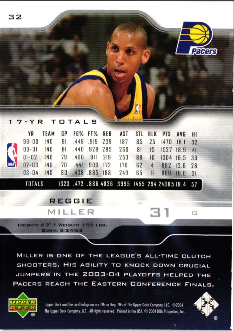 2004 Upper Deck Prosigs Collection Reggie Miller