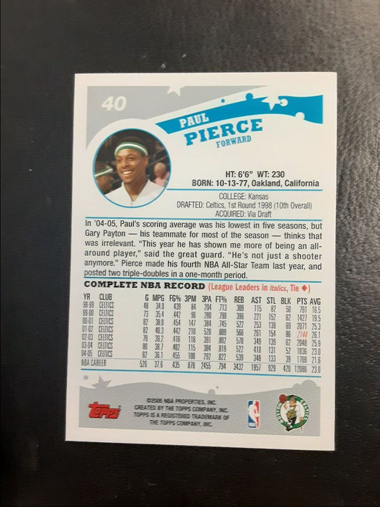 2005 Topps Paul Pierce