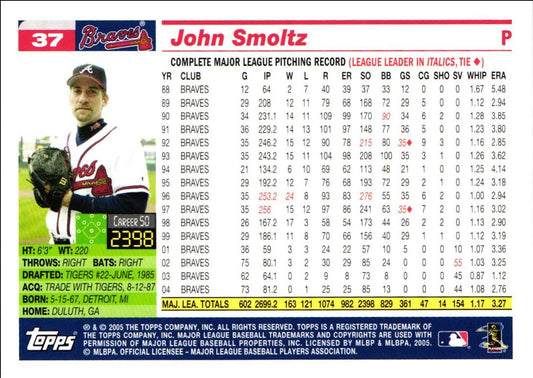 2005 Topps Opening Day John Smoltz