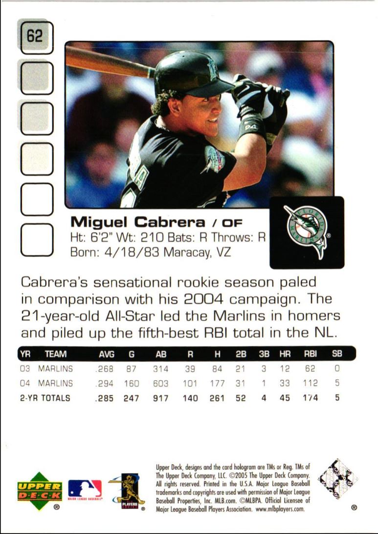 2005 Upper Deck Pros & Prospects Miguel Cabrera