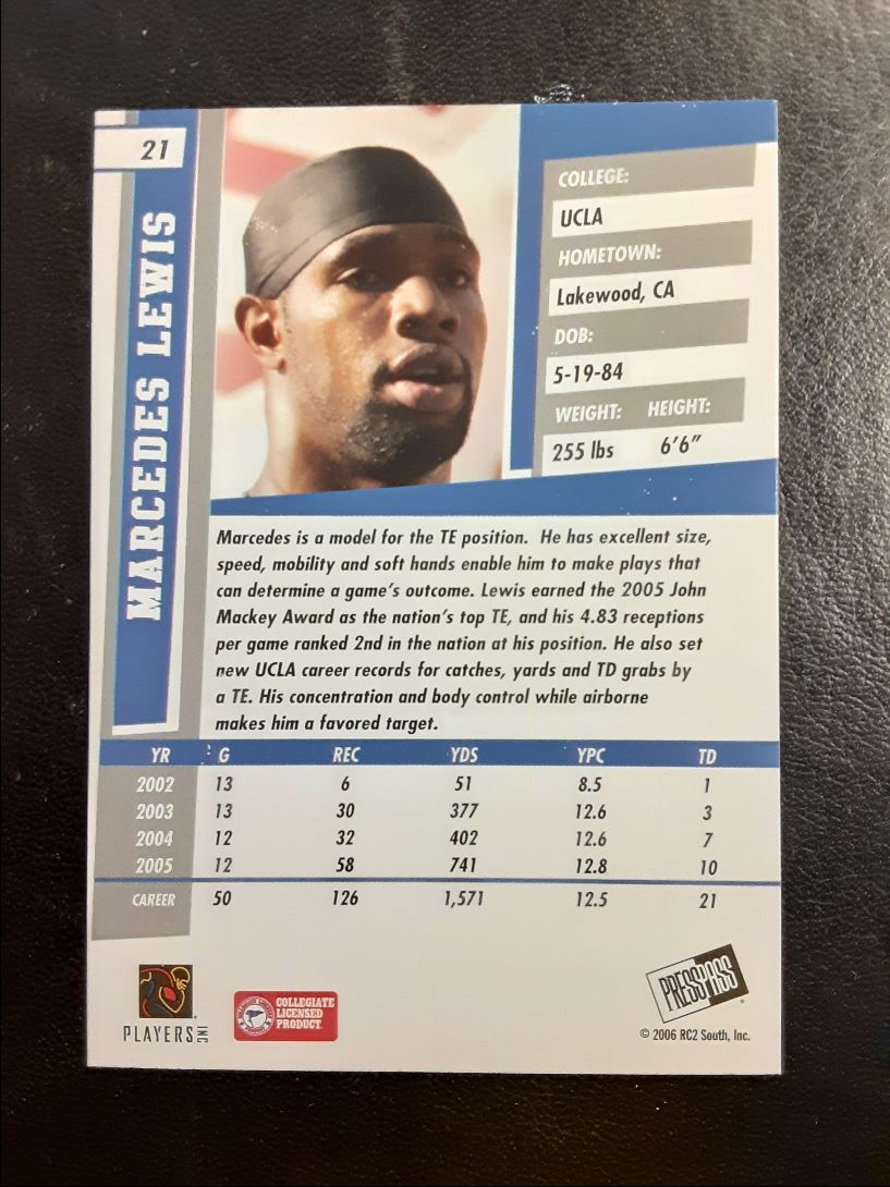 2006 Press Pass SE Marcedes Lewis