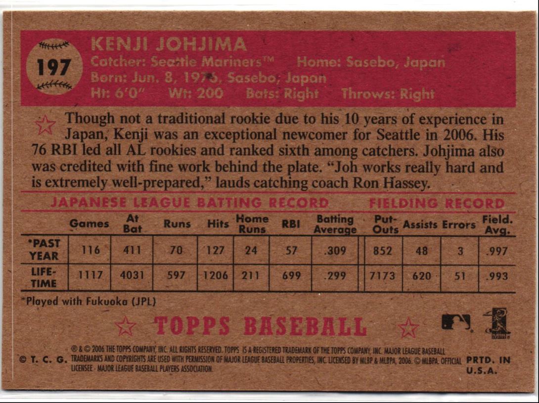 2006 Topps 1952 Edition Kenji Johjima