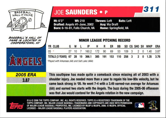 2006 Topps Joe Saunders