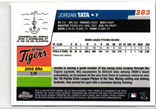 2006 Topps Chrome Jordan Tata